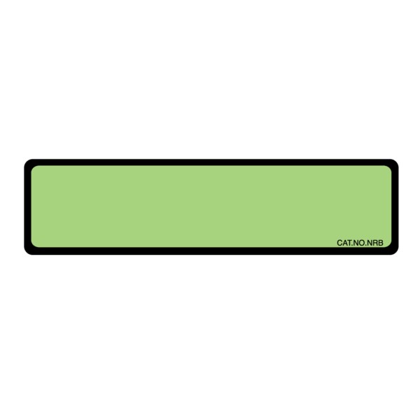 Nevs Blank Chart Labels 1-3/8" x 5-3/8" Lime w/Black NRB-LIME - main